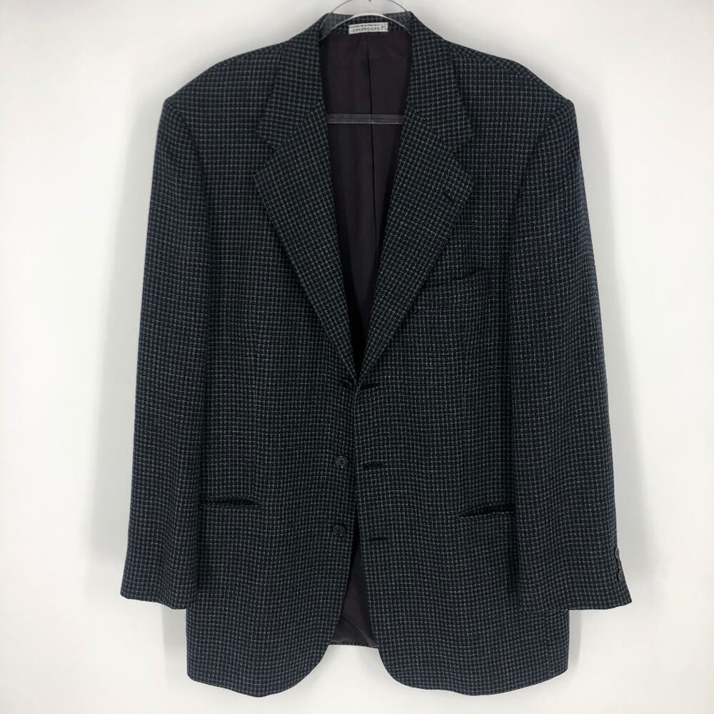 Gruppo‎ GFT Sport Coat Navy and Grey Grid Size 42L
